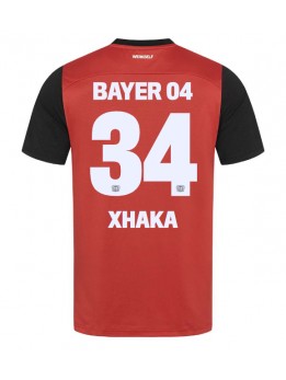 Bayer Leverkusen Granit Xhaka #34 Replika Hemmakläder 2024-25 Kortärmad